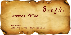 Brassai Éda névjegykártya